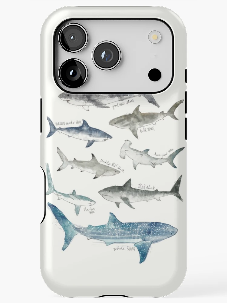 Thumbnail 1 of 4, iPhone Case, Sharks designed and sold by Amy Hamilton.