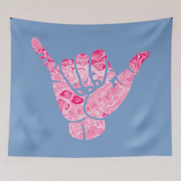 Item preview, Pink Hawaii Shaka Hang loose Sign Hand designed and sold by hollanov98.