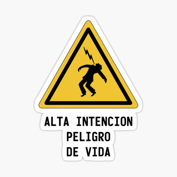 high-intention-life-danger-sticker-for-sale-by-rosedesignart-redbubble