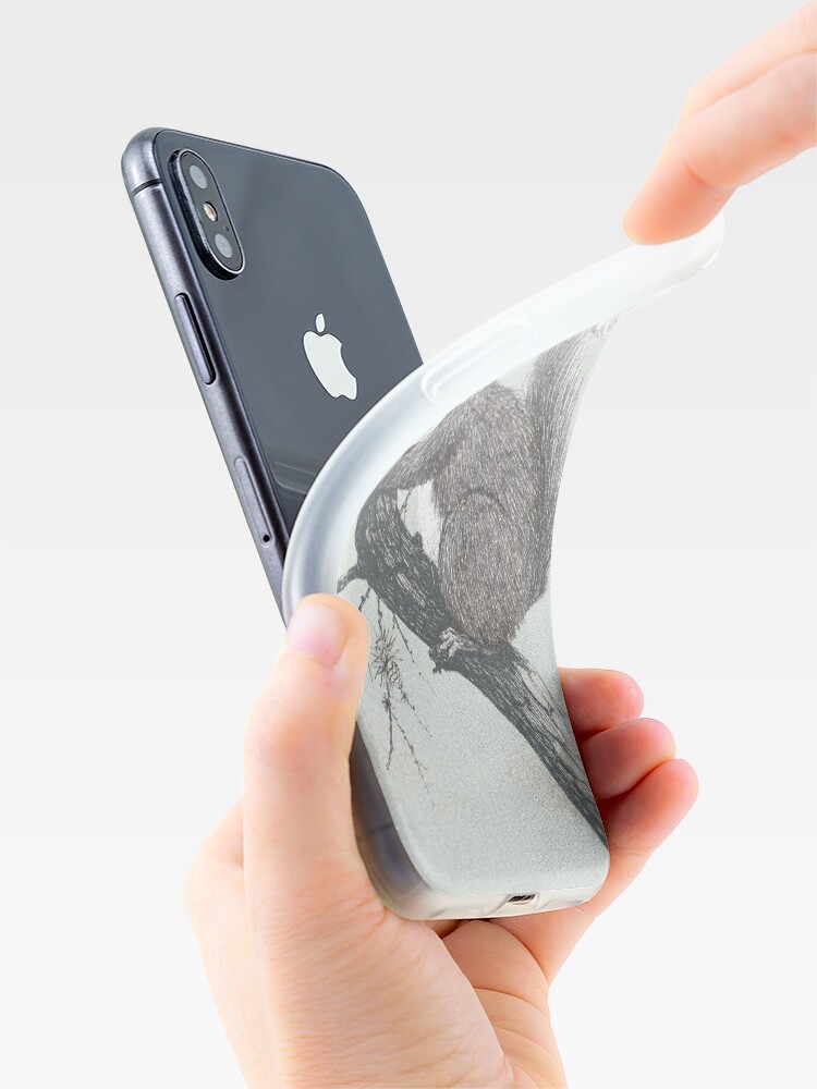 Alternate view of Squirrel in a tree iPhone Case