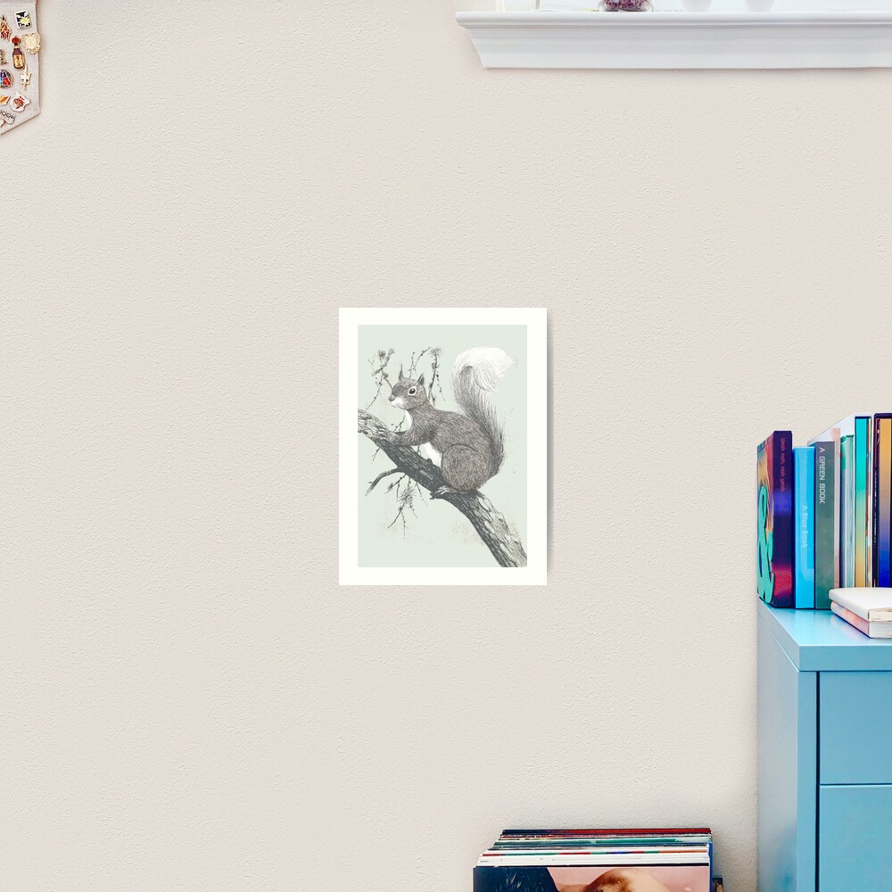 Squirrel in a tree Art Print