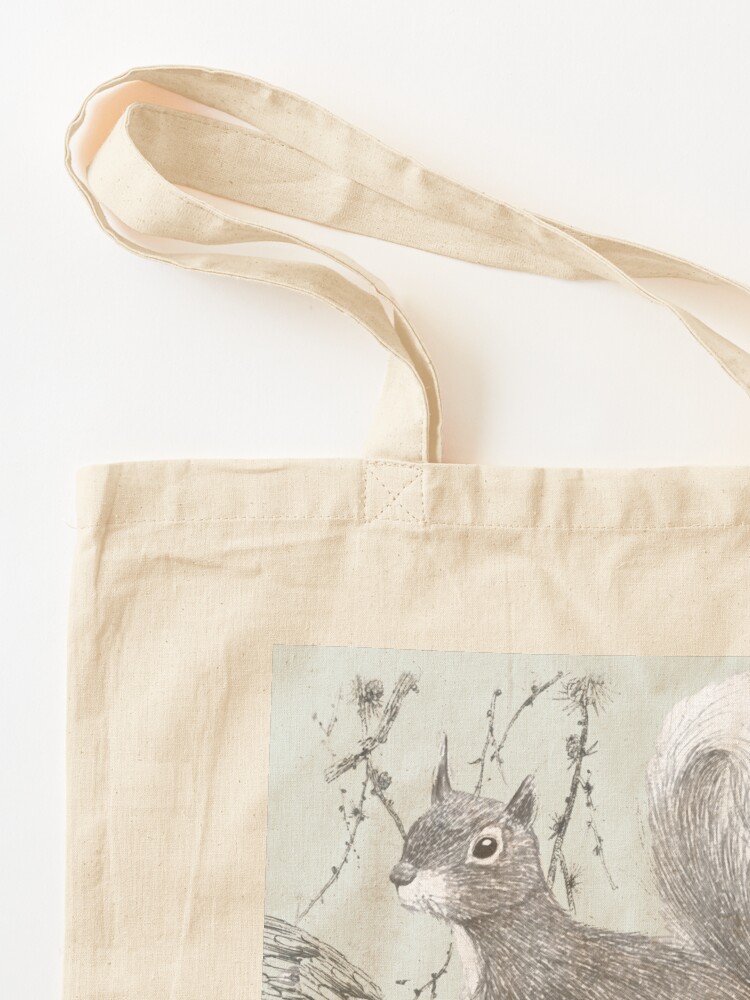 Alternate view of Squirrel in a tree Tote Bag