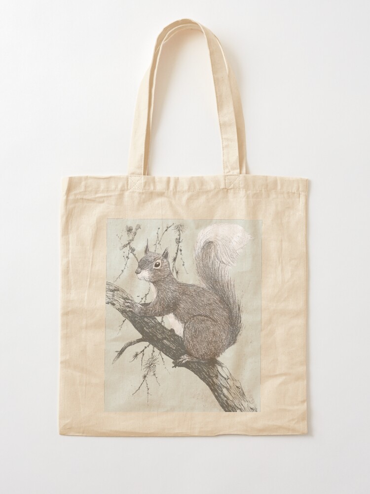 Alternate view of Squirrel in a tree Tote Bag