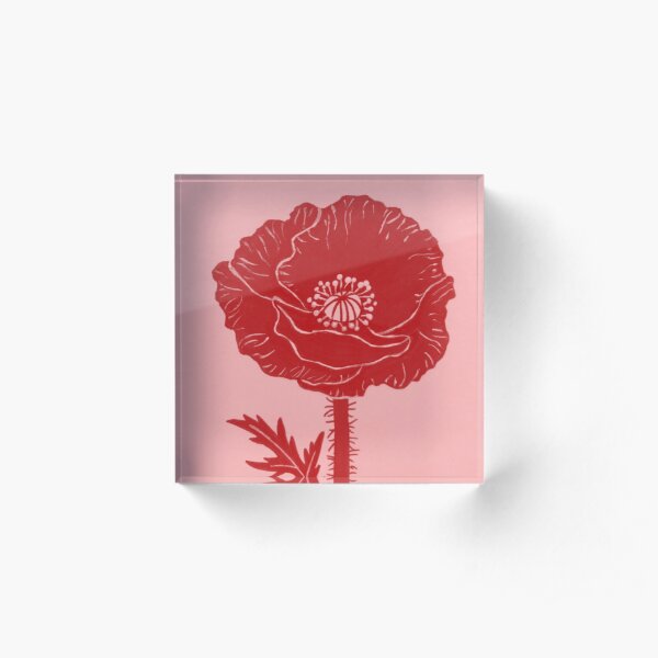 Poppy Acrylic Block