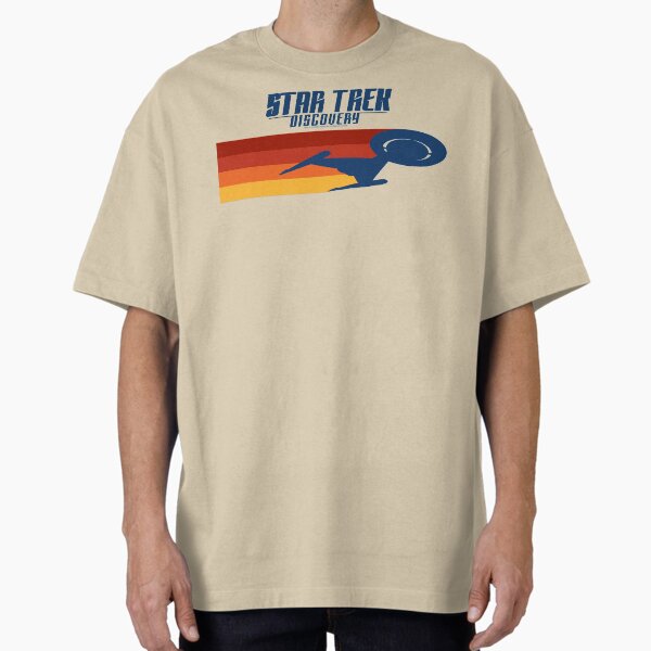 Item preview, Star Trek Discovery Retro Striped Ship Silhouette designed and sold by FifthSun.