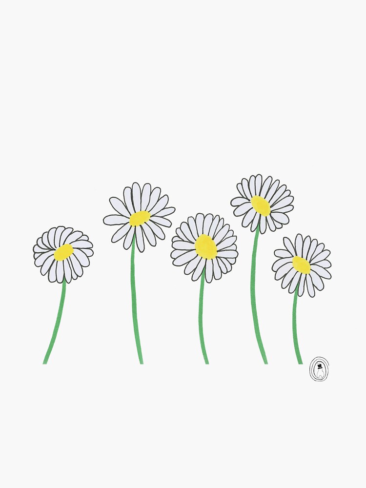 "Daisy flowers to make you smile" Sticker for Sale by MaryClick Redbubble