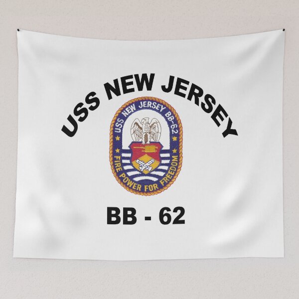Item preview, USS New Jersey (BB-62) Crest designed and sold by Nikki SpaceStuffPlus.