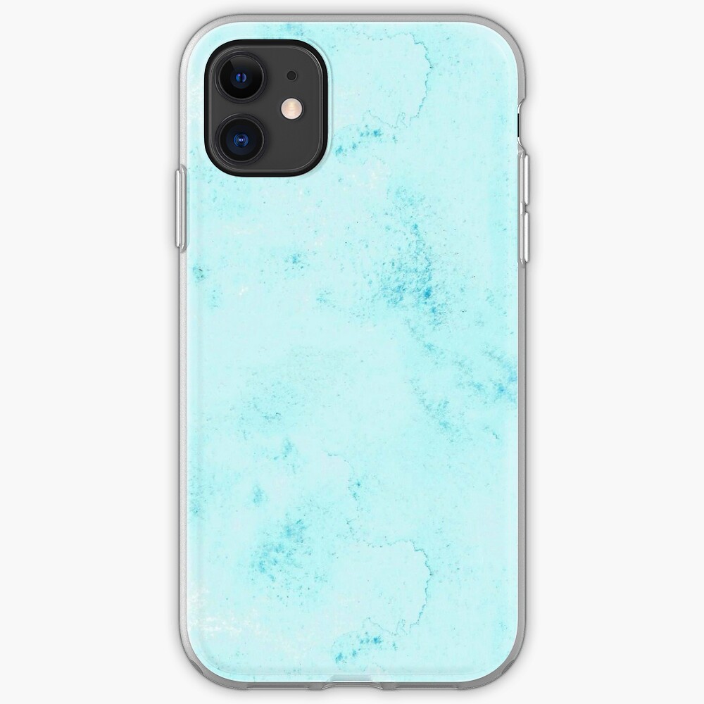 Watercolor Cerulean Blue Hand-Painted iPhone Case & Cover