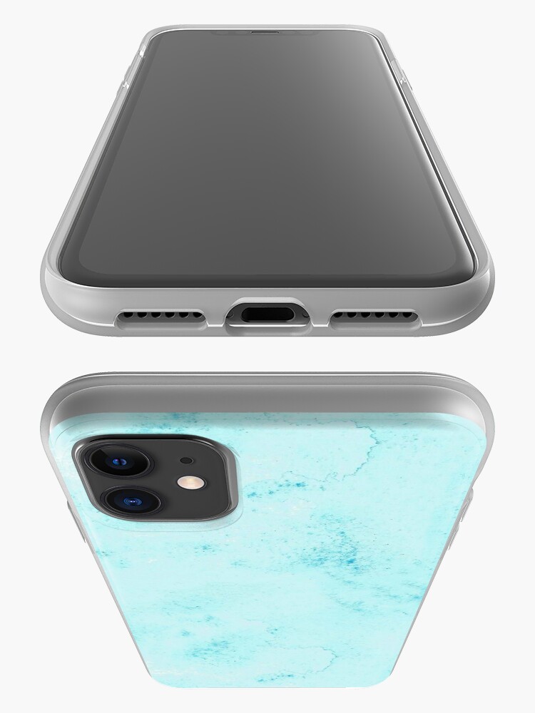 Alternate view of Watercolor Cerulean Blue Hand-Painted iPhone Case & Cover