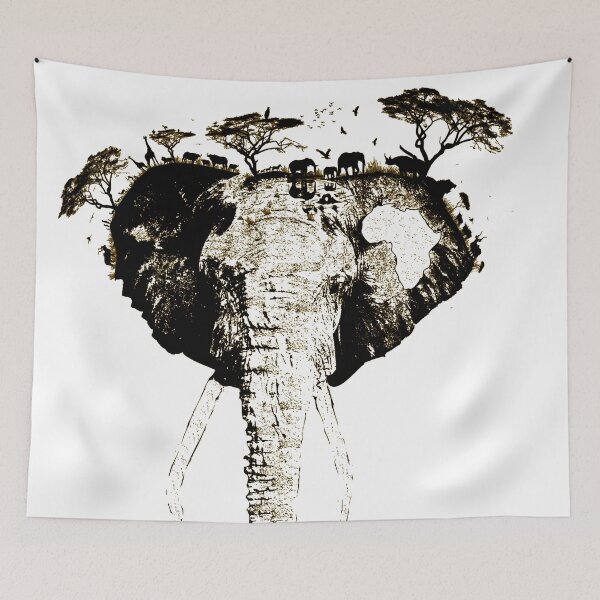 Item preview, GOLDEN AFRICA ELEPHANT designed and sold by johnnyssandart.