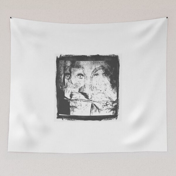 Item preview, 2 men, drawing on brown paper bag, filtered designed and sold by Stacey Lazarus.