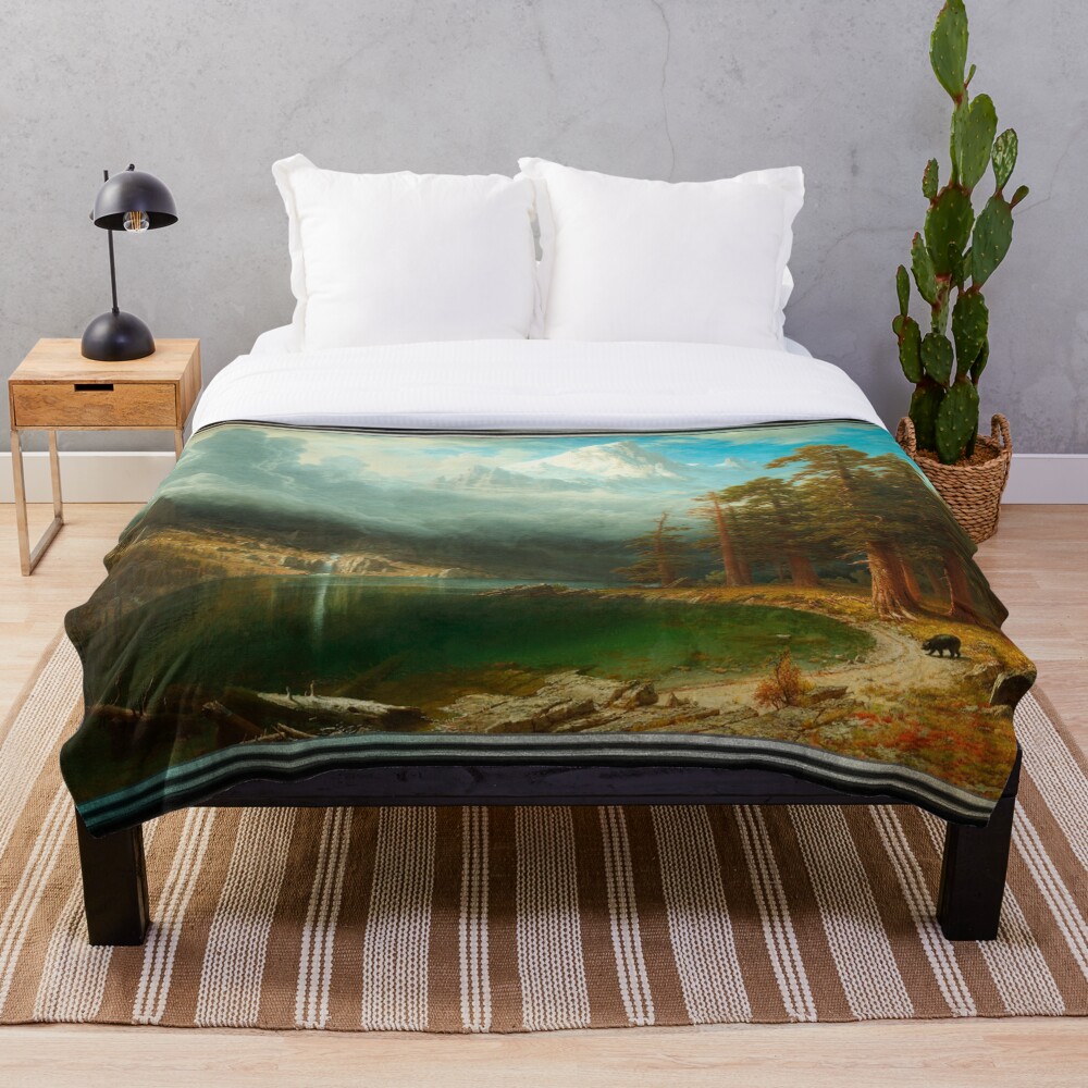 Xzendor7 Comforters, Duvet Covers and Throw Blankets - Elegance and Beauty 39 Mount Corcoran by Albert Bierstadt Throw Blanket