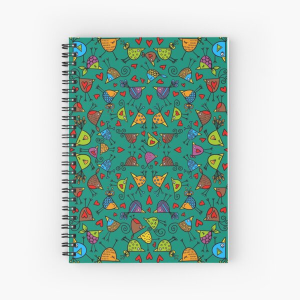 Dancing Birds Spiral Notebook