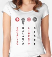 Korra's Antagonists - Legend of Korra (Red / Black Lettering) Women's Fitted Scoop T-Shirt