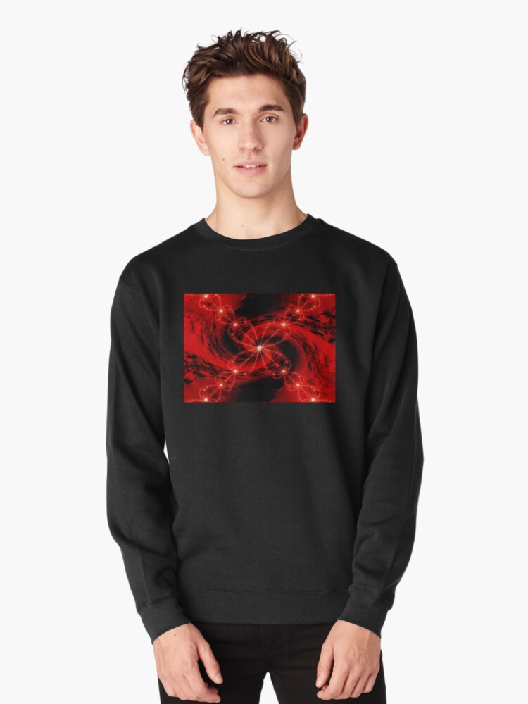 et red sweatshirt