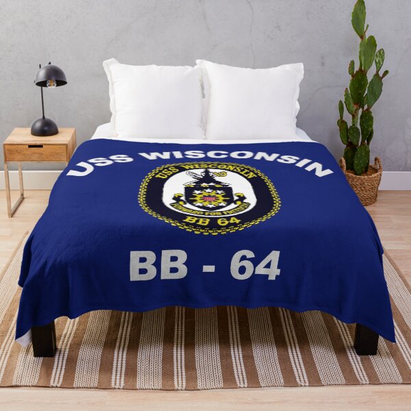 Item preview, USS Wisconsin (BB-64) Crest for Dark Colors designed and sold by Nikki SpaceStuffPlus.