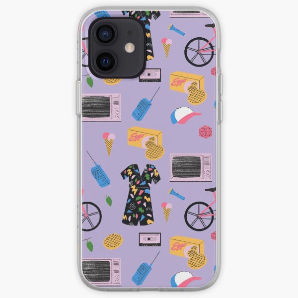 Stranger Things Pattern Purple iPhone Soft Case