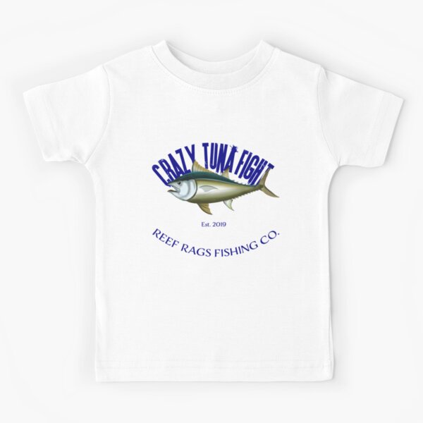 Crazy Tuna Fight Deep Sea Saltwater Fishing graphic Kids T-Shirt for Sale  by tronictees