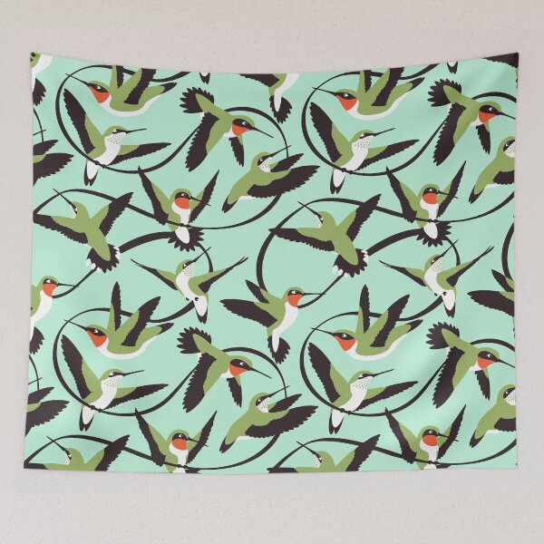 Item preview, Hummingbirds with Ribbon designed and sold by JadaFitch.