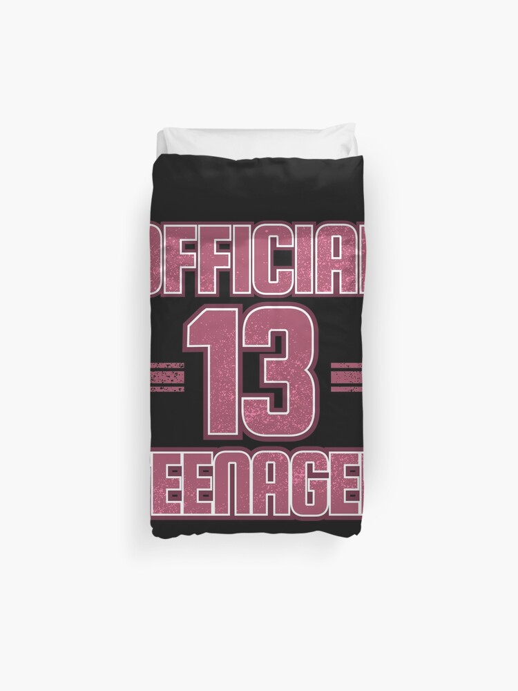 Official Teenager Cute 13 Year Old Distressed Pink Graphic Duvet