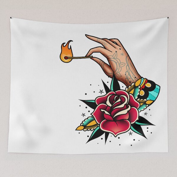 Item preview, traditional old school tattoo hand designed and sold by Adamova.