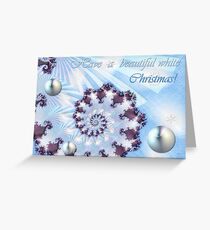 White Christmas Card Greeting Card