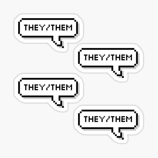 Item preview, Pixel Bubble - They/Them Sticker Pack designed and sold by delennjadzia.