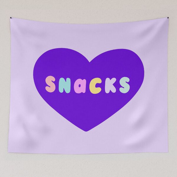 Item preview, Snacks Retro Lettering in Lilac designed and sold by evannave.