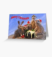 Merry Meerkats Greeting Card