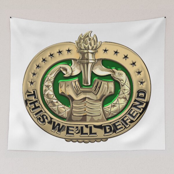 Item preview, U.S. Army Drill Sergeant Identification Badge over White Leather designed and sold by Serge Averbukh Art Studio.
