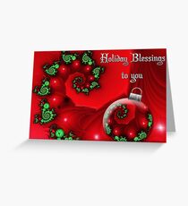 Holiday Blessings Card Greeting Card