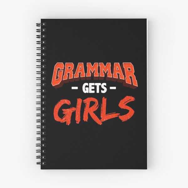 Item preview, Grammar Gets Girls Funny Grammar Geek Design designed and sold by Gold Wings Tees.