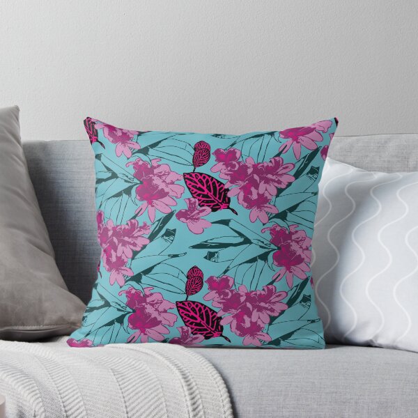 Artikelvorschau, Magentafarbene Blumen und türkisfarbene Sukkulenten - Kew Gardens Collection entworfen und verkauft von JulesGraphics.