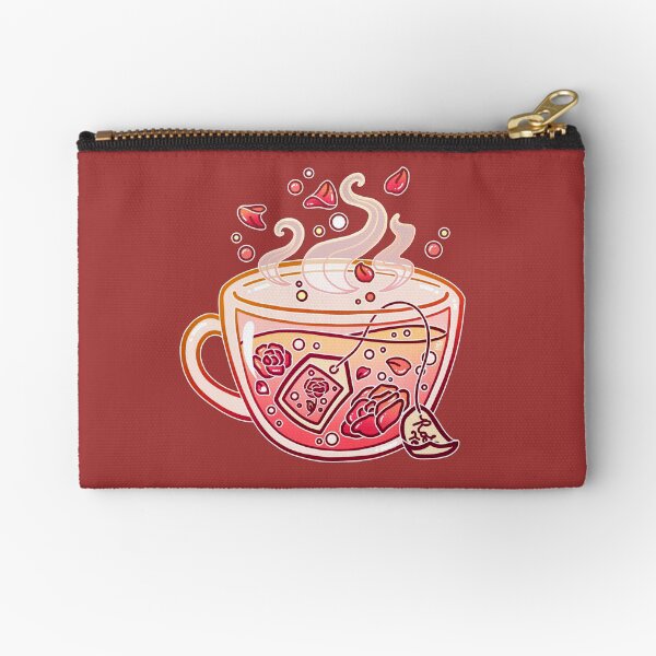 Sweet Rose Tea Zipper Pouch