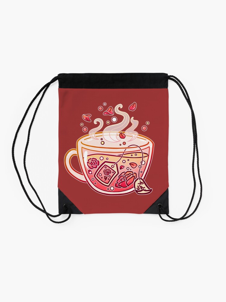 Alternate view of Sweet Rose Tea Drawstring Bag