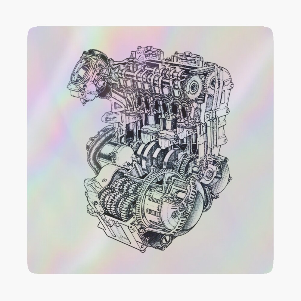 Kawasaki ZX600r 'Ninja' Engine diagram.