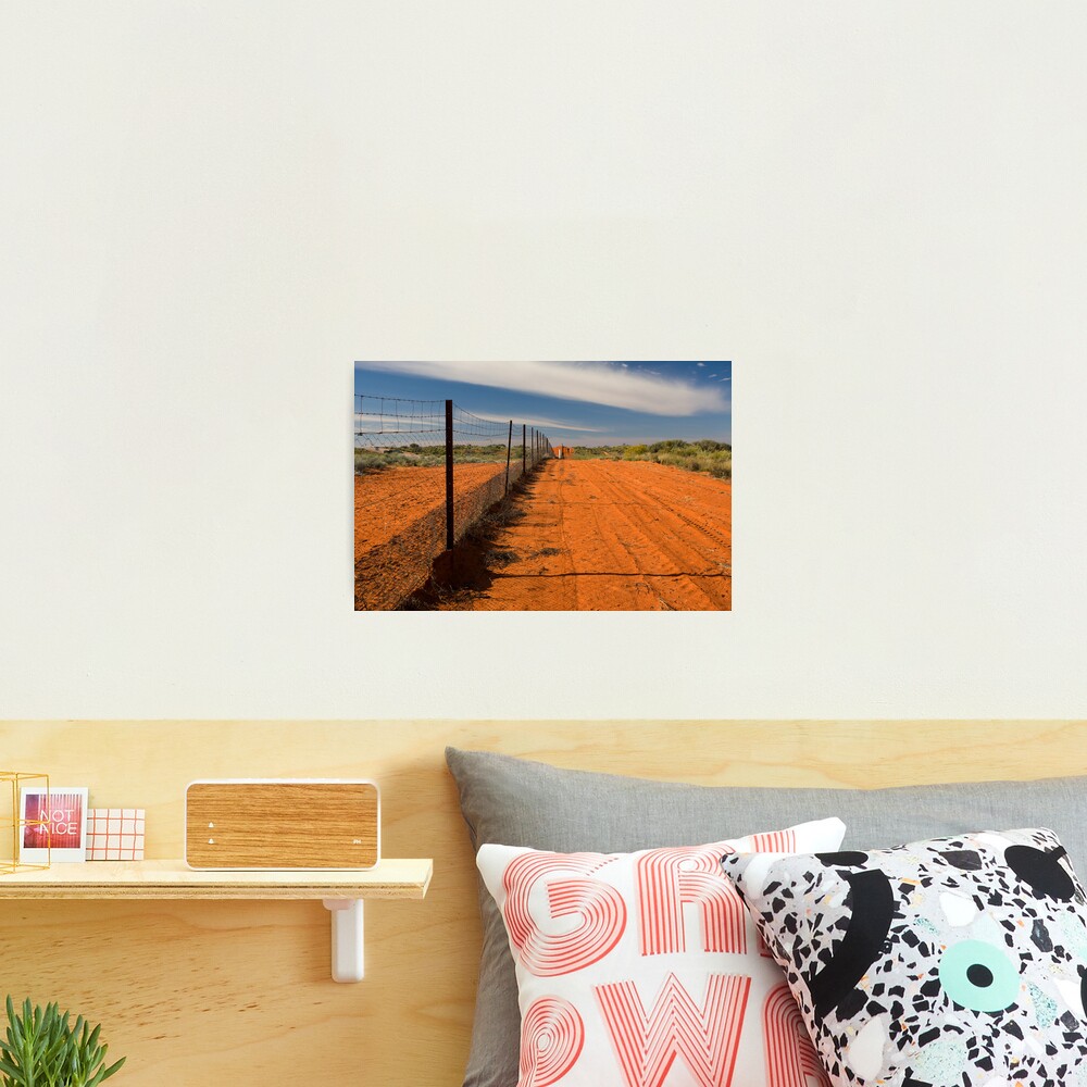 Dog Fence at Cameron's Corner Photographic Print