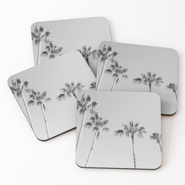 Item preview, Black Palms // Picture of Monotone Gray Palm Trees for the Surfers Home Vibes and Decor designed and sold by desertxpalm.