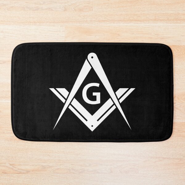 Item preview, Freemason Square & Compass White Modern Masonic designed and sold by MasterMasonMade.