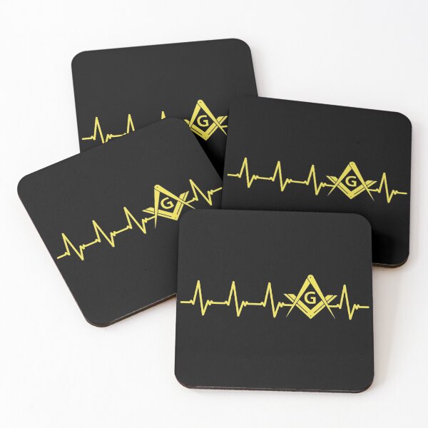 Item preview, Freemason EKG Heartbeat Square & Compass Masonic designed and sold by MasterMasonMade.
