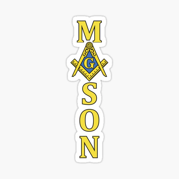 "Freemason Mason Square & Compass Classic Masonic" Sticker for Sale by