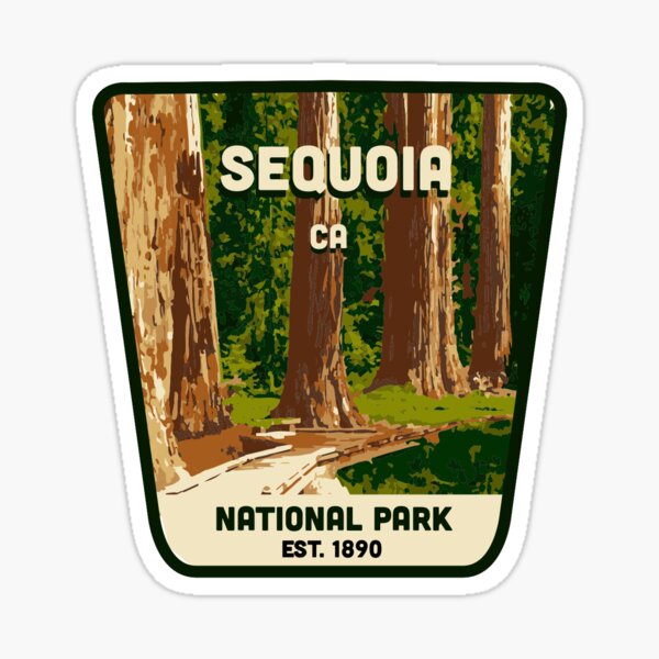 SEQUOIA NATIONAL PARK Retro STICKER  Waterproof Vinyl Decal Travel Hike Trees 