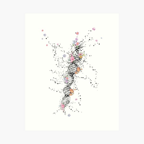 Item preview, DNA molecule, watercolor DNA, DNA, molecule designed and sold by Rosaliartbook.