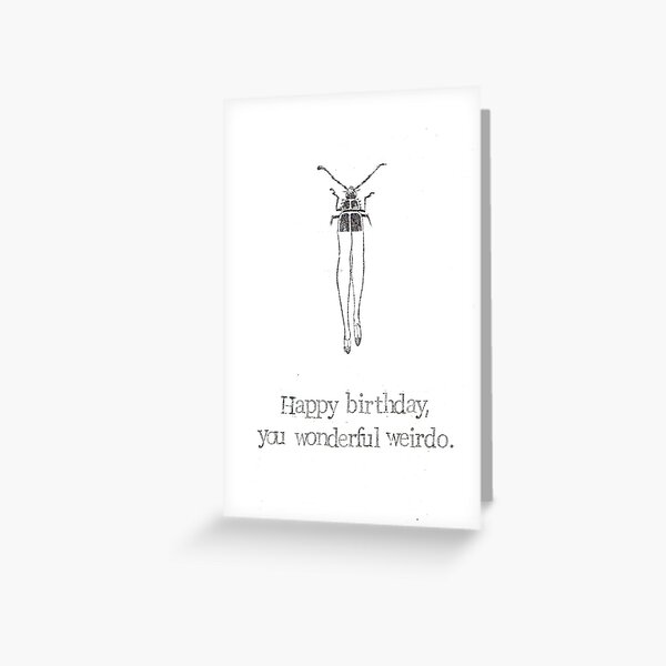 Item preview, Happy Birthday You Wonderful Weirdo designed and sold by BlueSpecsStudio.