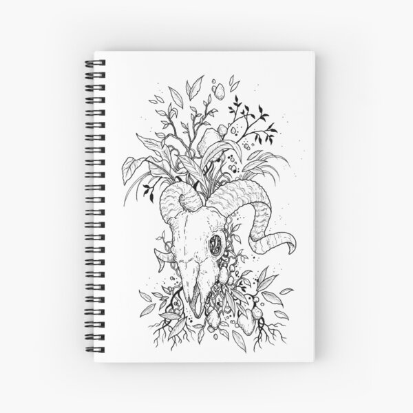 Ram Skull Spiral Notebook