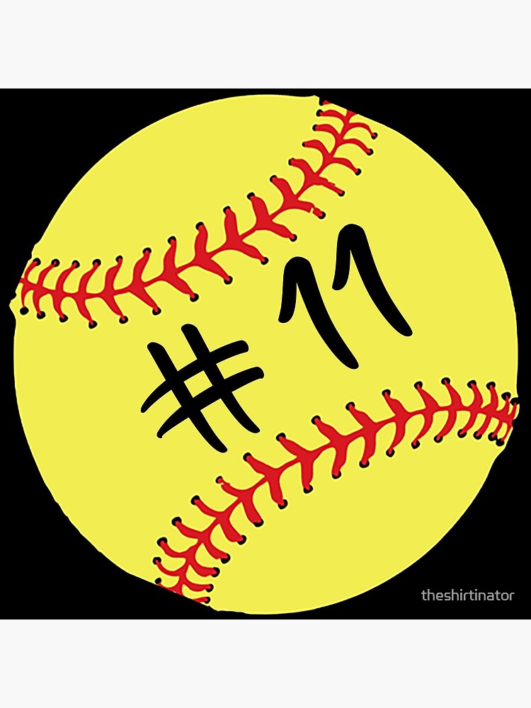 Baseball ball number 11, eleven | Poster