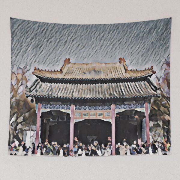 Item preview, Waterside Temple designed and sold by nest-prints.