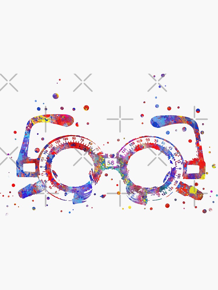 "Optical Lens Trial Frame Eyeglass Optometry" Sticker for Sale by