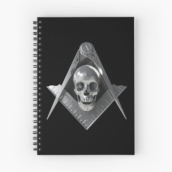 Item preview, Freemason Square & Compass Silver Skull Widows Son Masonic designed and sold by MasterMasonMade.