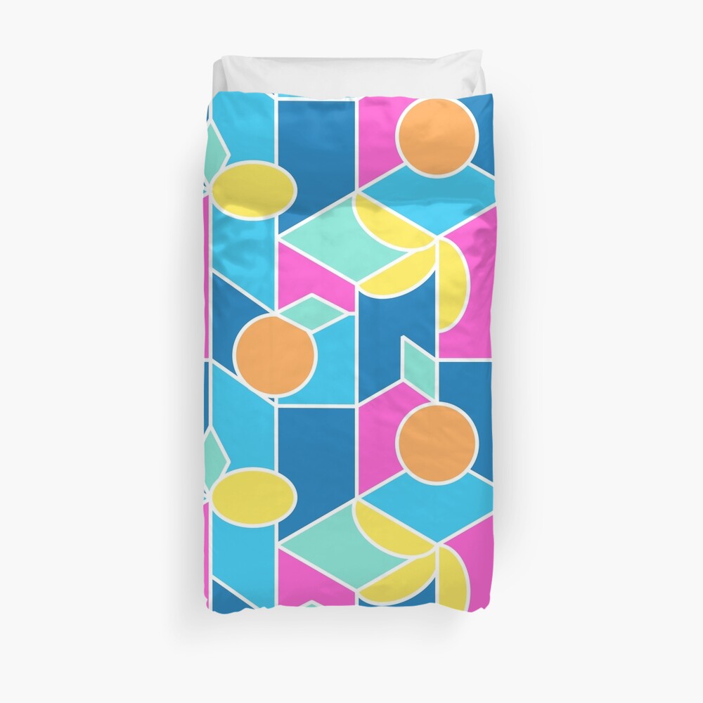 Color-Blocking Fruits Duvet Cover